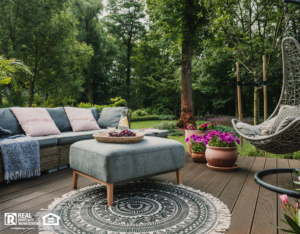 A Cozy Patio Filled with Beautiful Outdoor Furniture