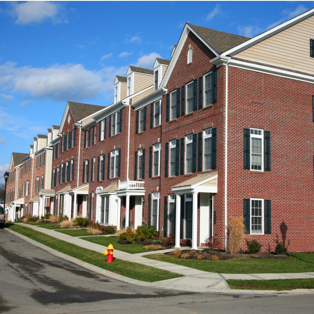 Red brick townhouses in Pennsylvania Real Property Management Three