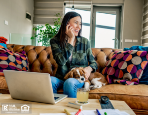 Mar Vista Woman with her Cavalier King Charles Spaniel