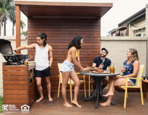 La Plata Tenants Enjoying the Deck in the Backyard