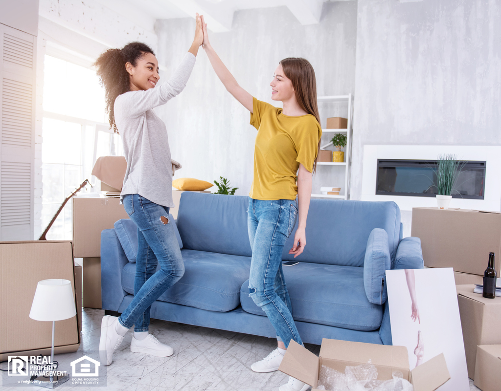 Happy Coral Springs Roommates Moving Into a New Home
