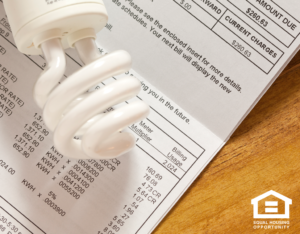 Lightbulb Sitting on an Electric Bill For a Henrico Rental Home