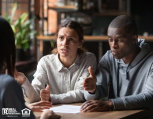 Dissatisfied couple complains to Landlord in his office