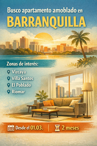 Roommate Jannes buscando habitación en Barranquilla