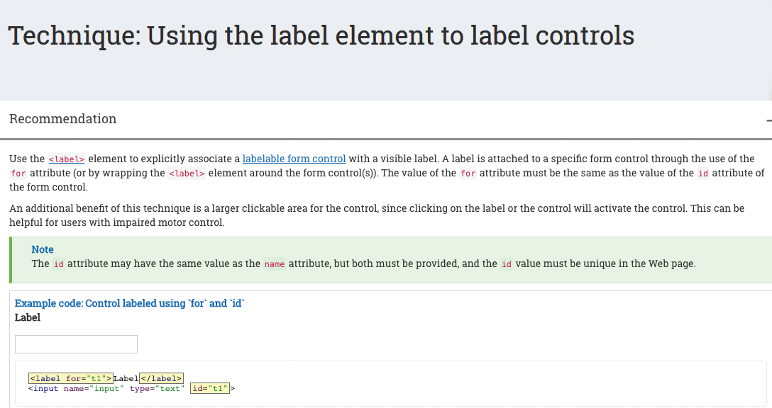 screenshot of the KnowledgeBase technique, using the label element
