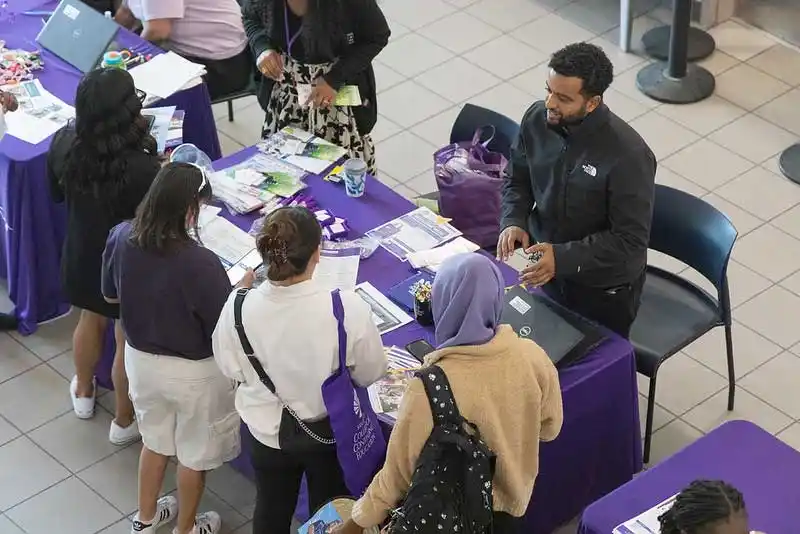 people at an event table