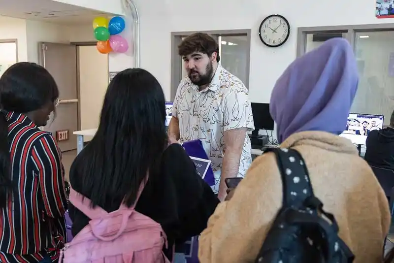 people at an event table