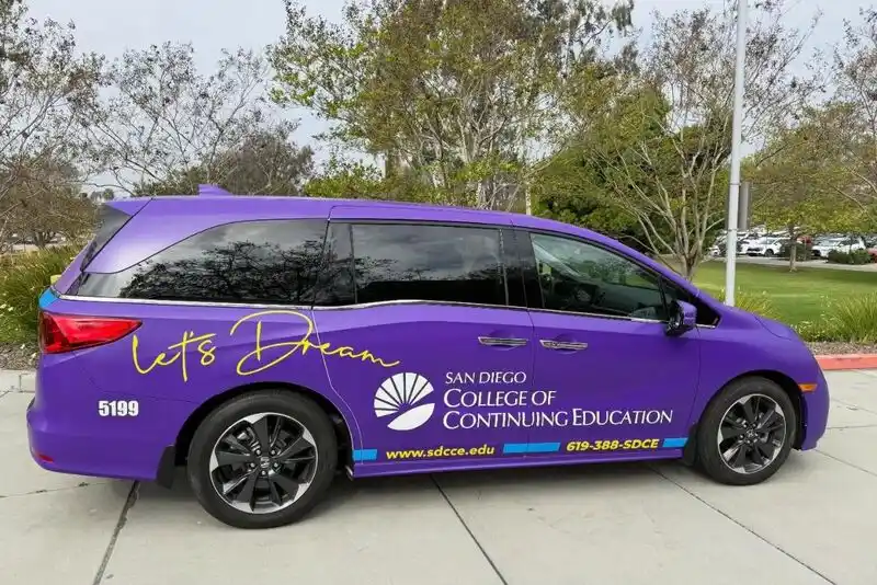 a station wagon wrapped