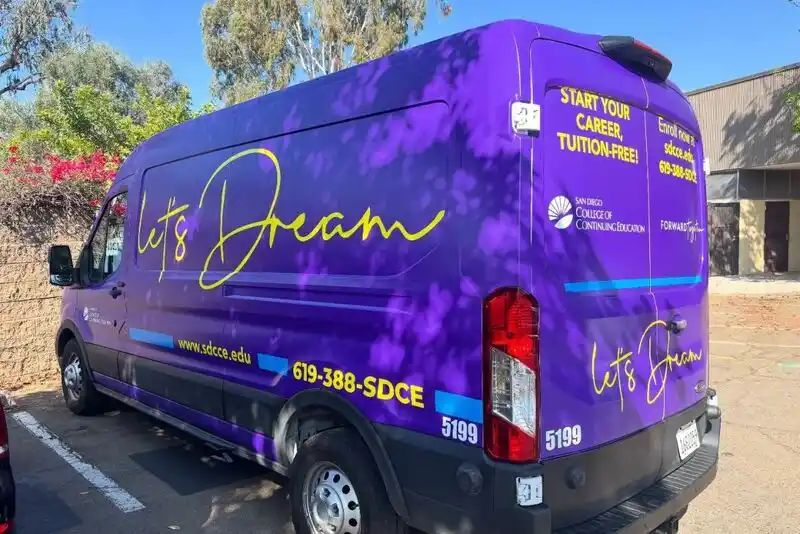 a van wrapped