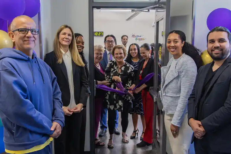 a group of people celebrating