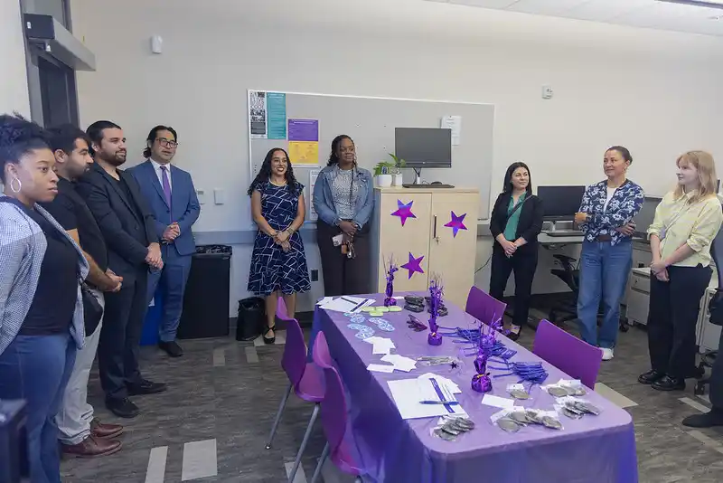 a group of people celebrating