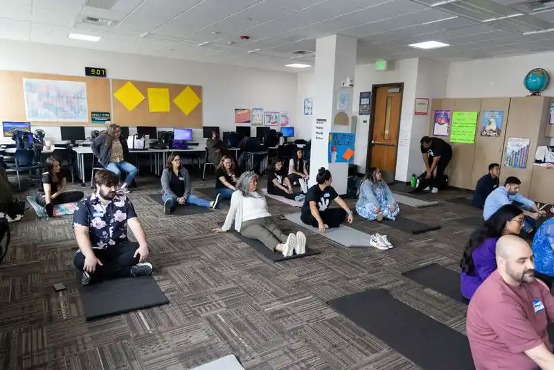 a group of people