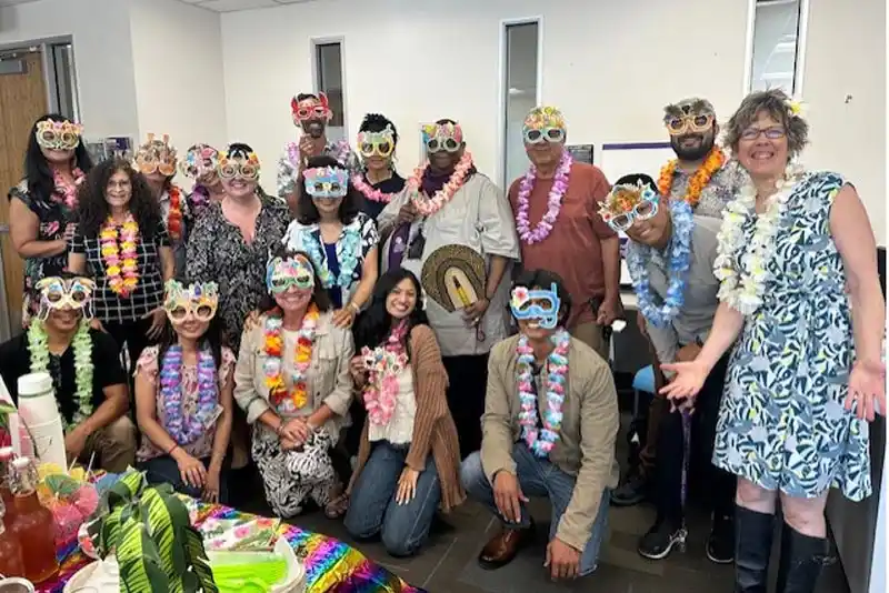 Luau-themed celebration