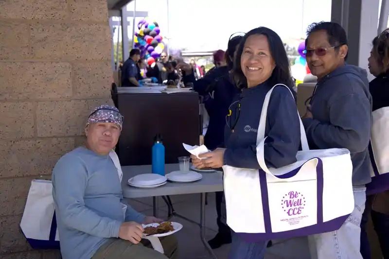 students at event