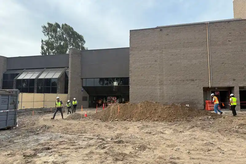 outside the theater
