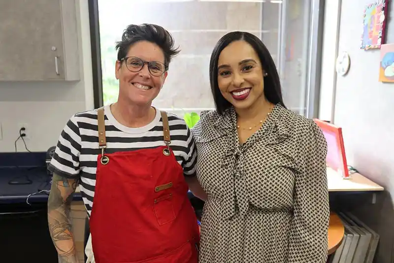 President with DSPS Adaptive Arts instructor