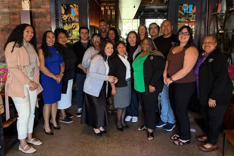 Tina King and group of participants