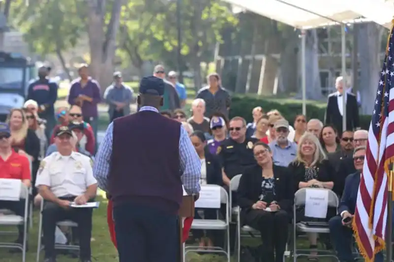 Andre Harris presenting