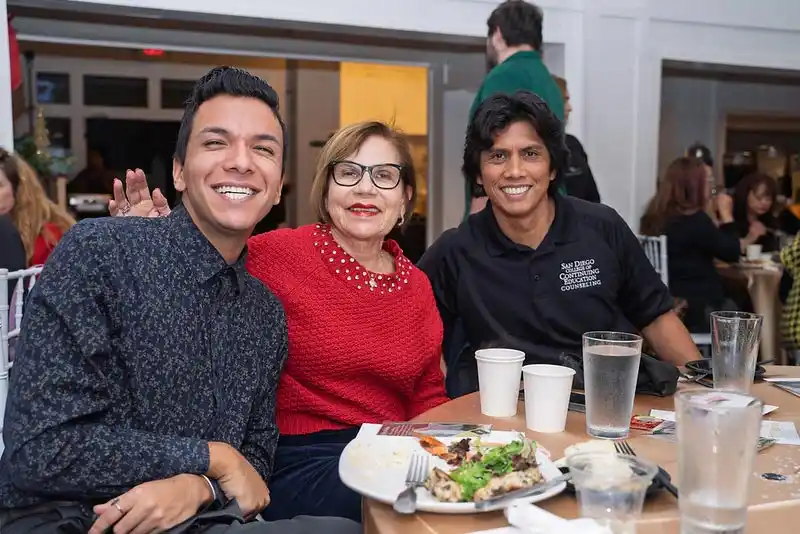 staff celebrating at the holiday party