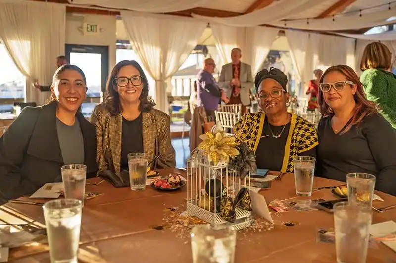 staff celebrating at the holiday party