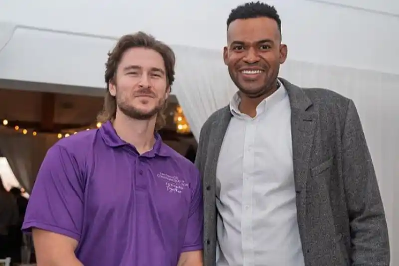 staff celebrating at the holiday party