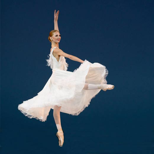 A ballerina photographed in 