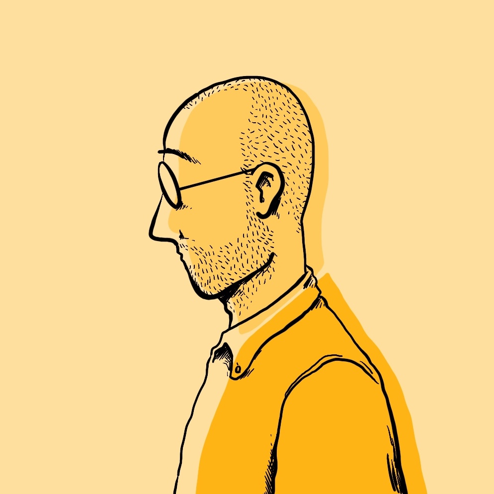 An illustration of me in profile