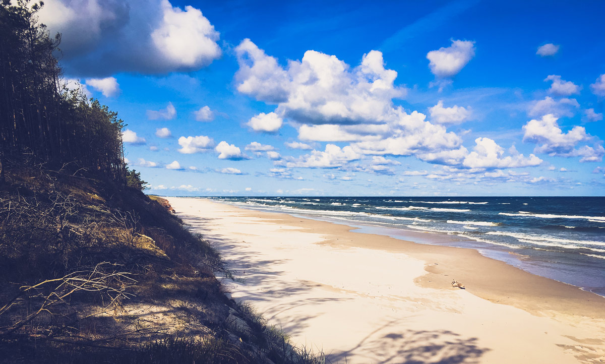 Baltic seashore - processed image Warmsphere preset