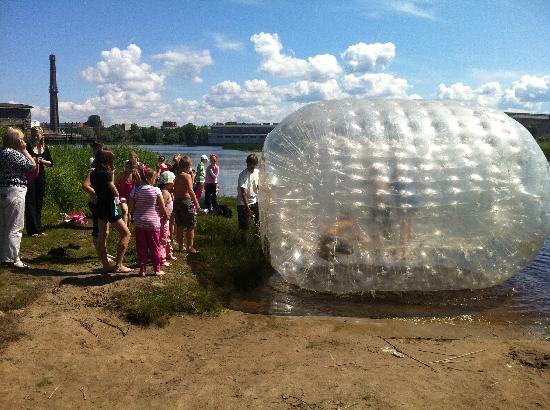 Zorbing in Riga with Zorb.lv
