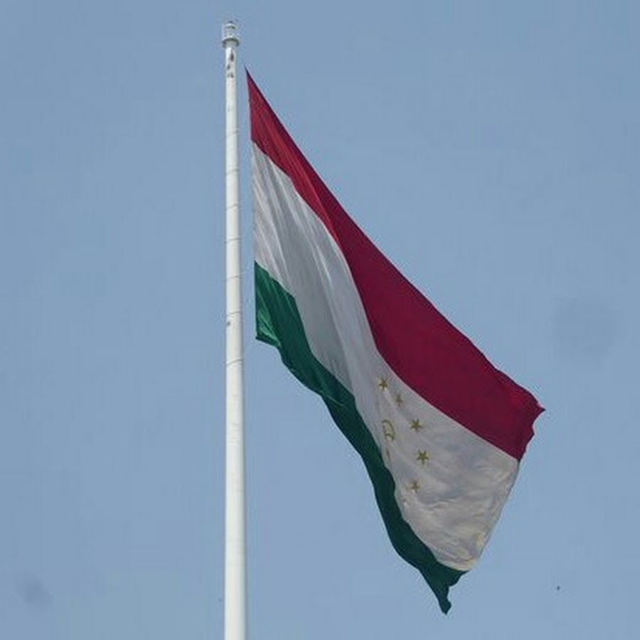 Flagpole with the Flag of Tajikistan