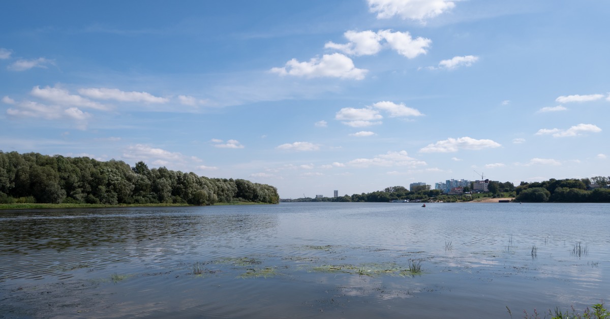 Confluence of Moskva River and Oka