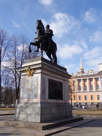 Monument To Peter the Great at Mikhailovskiy Castle