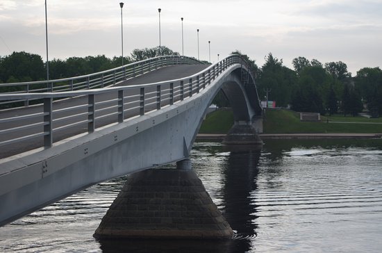 Pedestrian Bridge Across River Volkhov