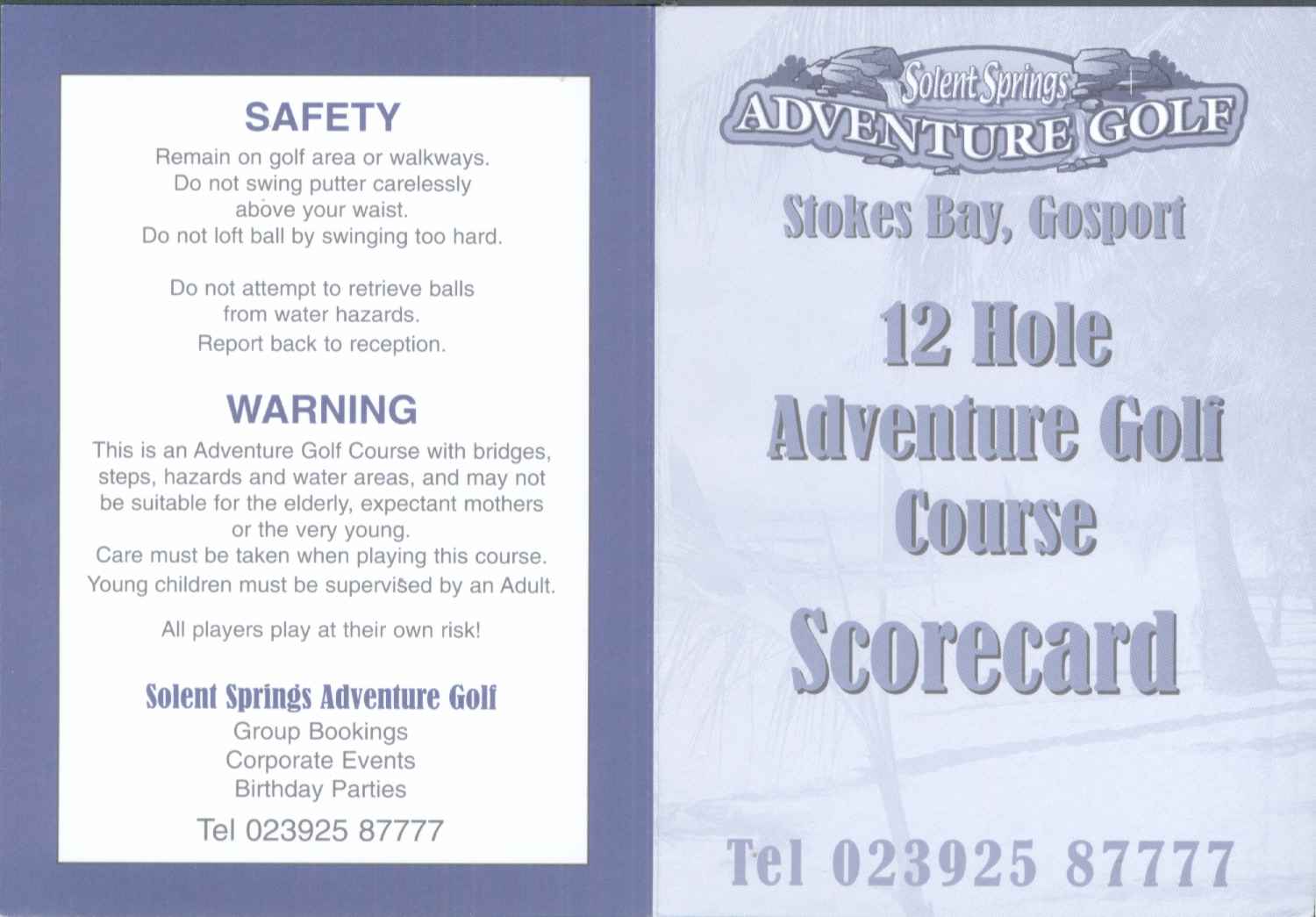 Solent Springs Adventure Golf