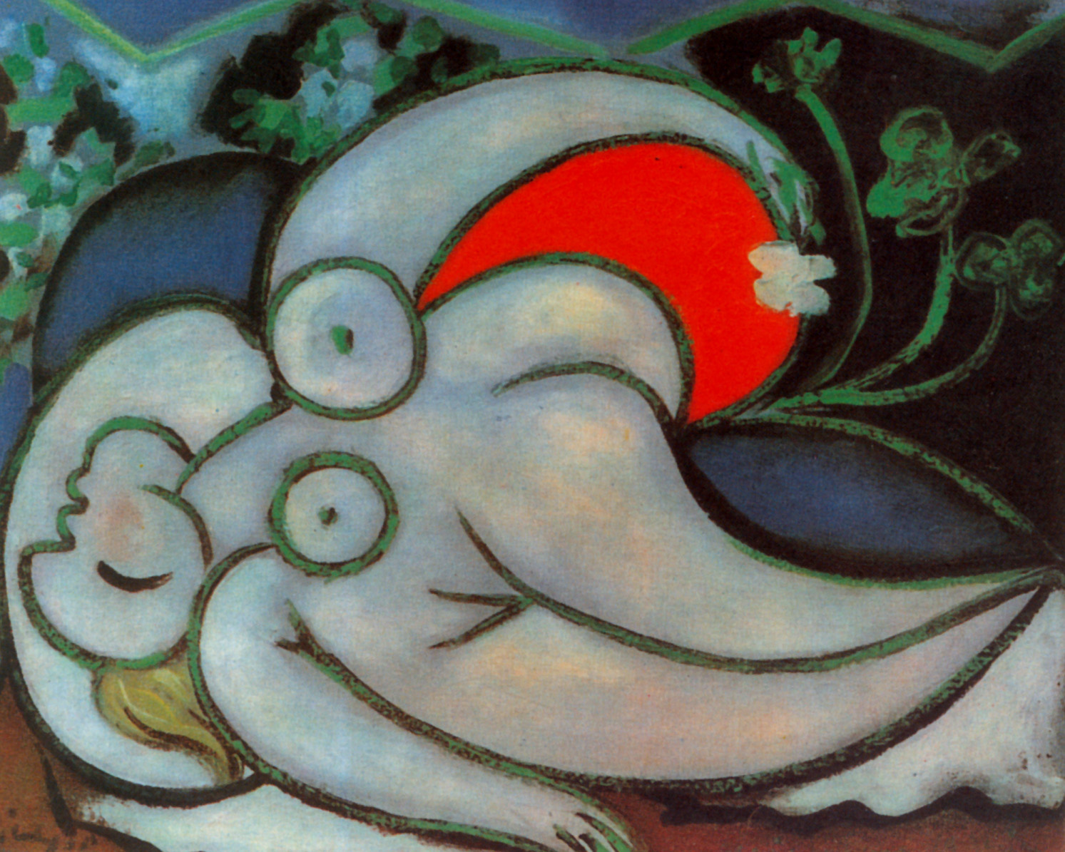 Fresque Femme a la Fleur