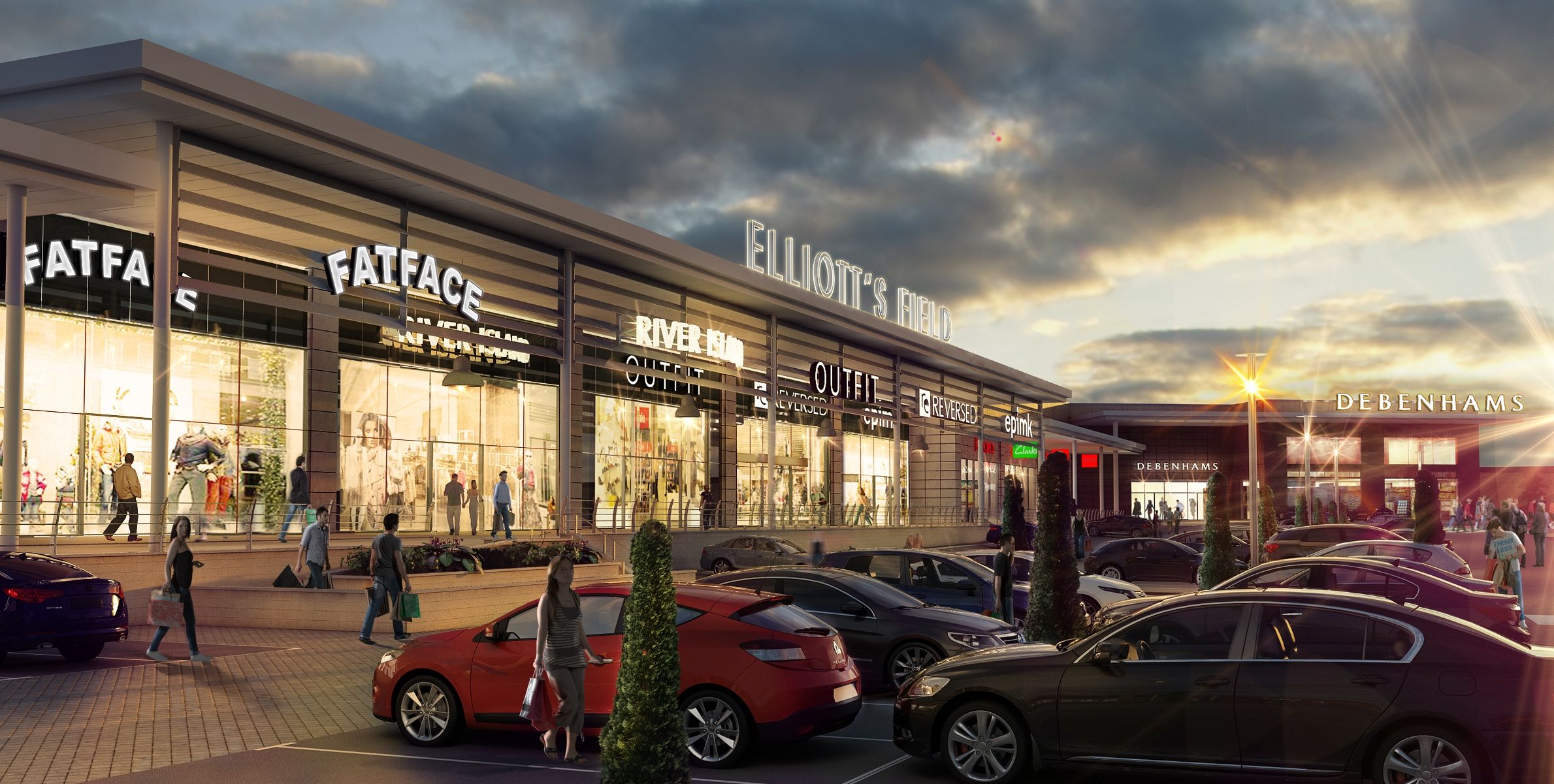 Elliotts Field Retail Park Rugby