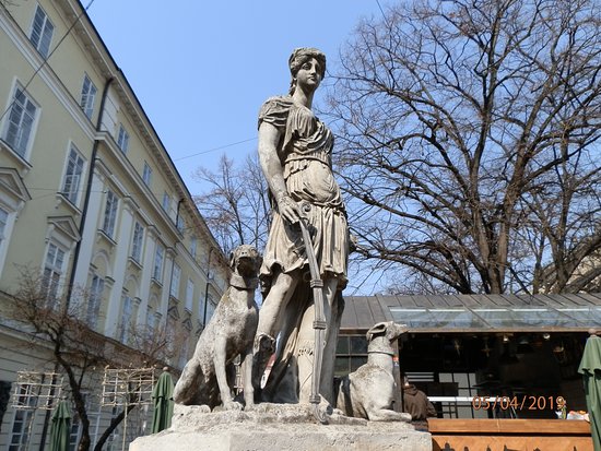 Well with a Figure of Diana