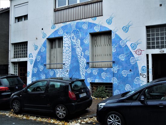 Fresque Le Paon Bleu