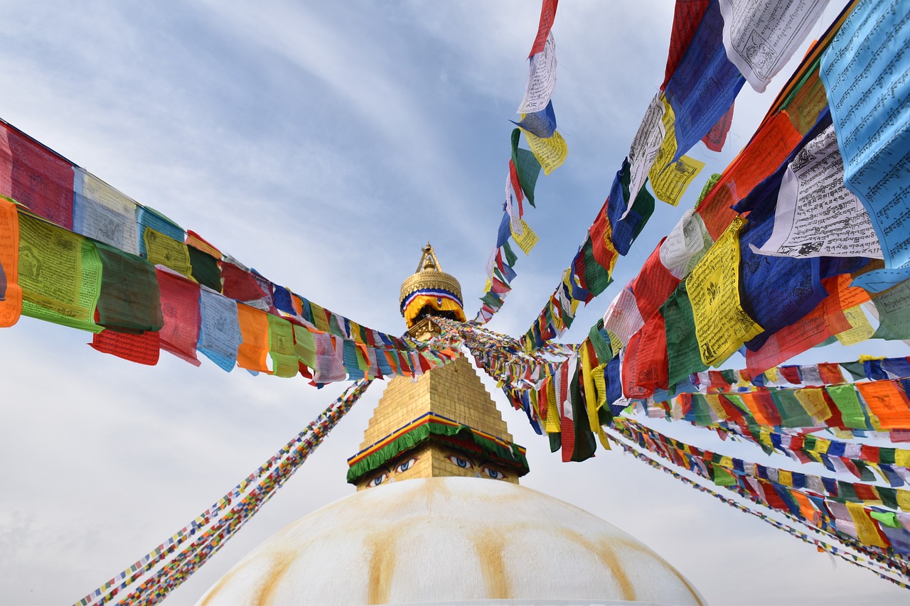 Tibetan Flags Temple