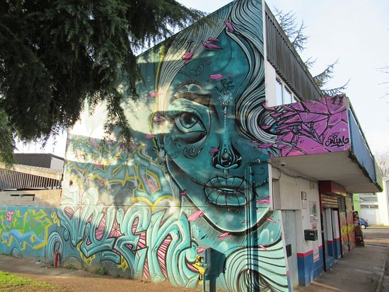 Fresque "Portrait bleu"