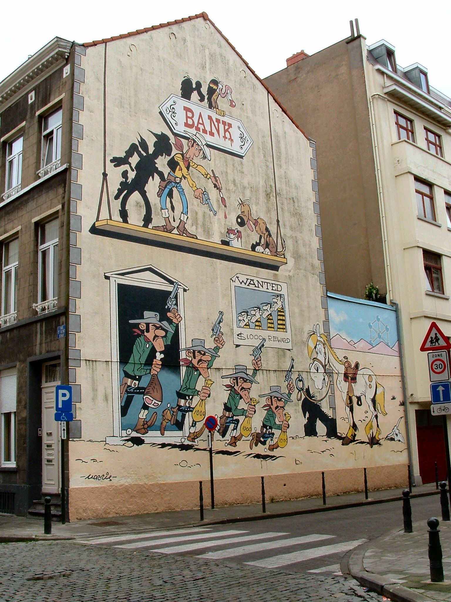 Le Jeune Albert - Mur BD - Street Art