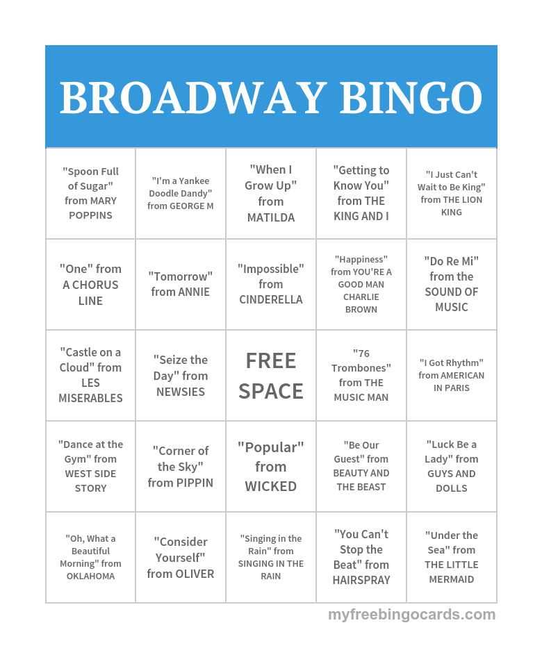 Broadway Bingo