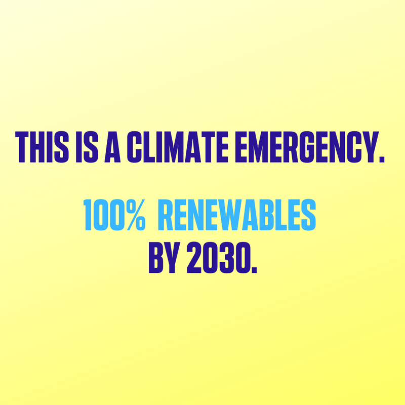 100 percent renewable by 2030