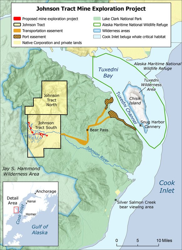 Johnson Tract Mine Exploration Project Map