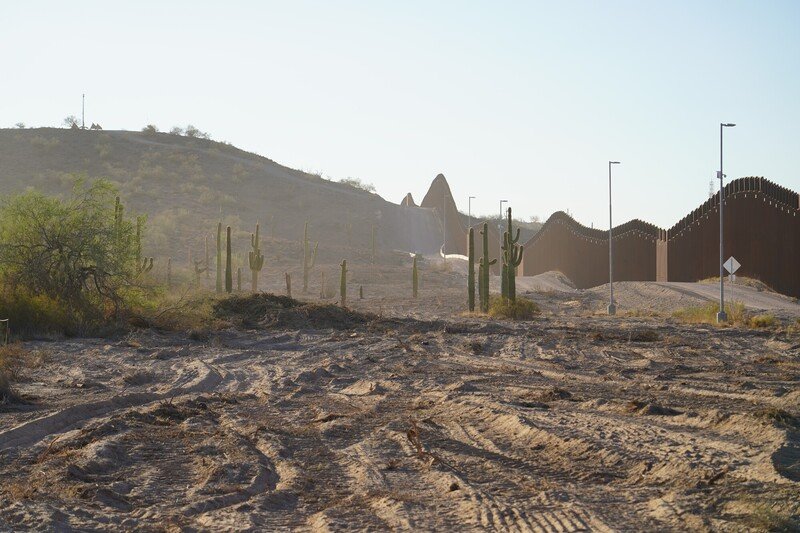 Bulldozed land in Organ Pipe National Monument