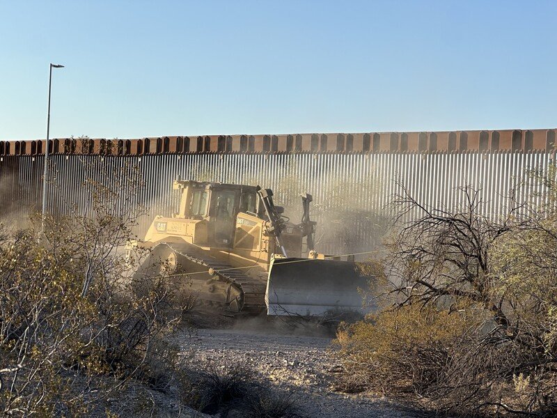 Border wall construction near Quitobaquito