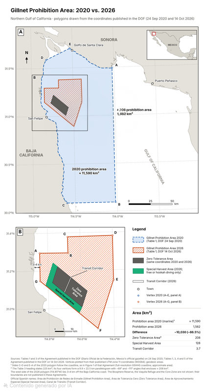 Vaquita protection area map 2026 by Alex Olivera at CBD