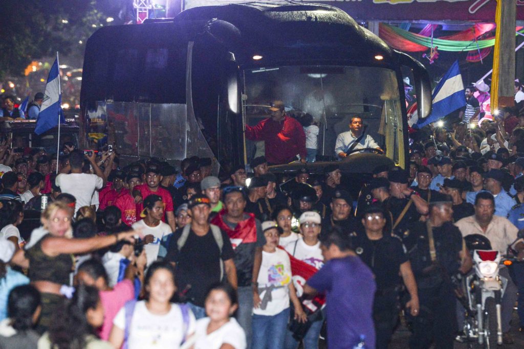 Managua, Nicaragua 07 de Julio del 2017. El presidente Daniel Ortega durante la gira al repliegue 2017 en el 38 aniversario del Repliegue. FOTO/LA PRENSA/CARLOS VALLE.
