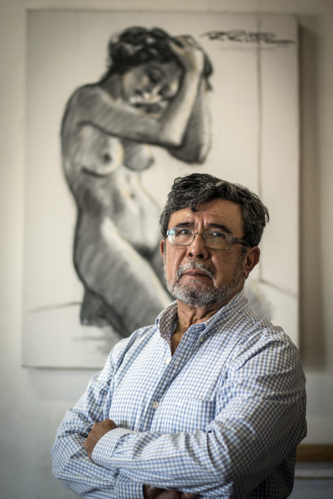 El maestro pintor Róger Pérez de la Rocha. LA PRENSA / Óscar Navarrete.