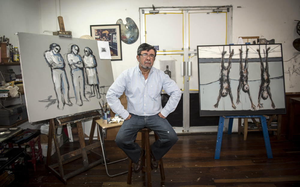 El maestro pintor Róger Pérez de la Rocha. LA PRENSA / Óscar Navarrete.